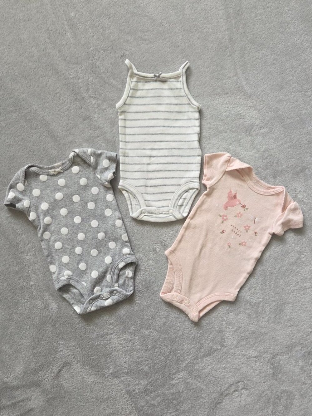 Set of 3 Newborn Girl Onesies